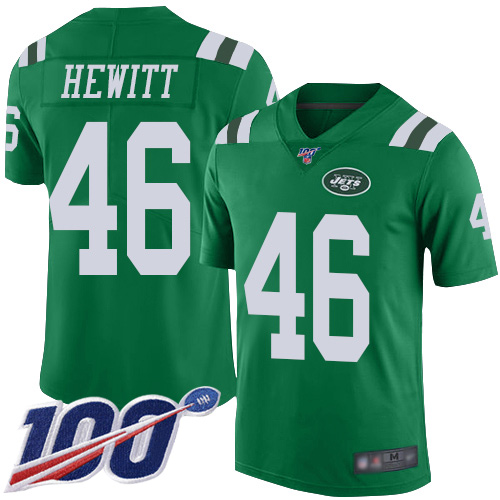 New York Jets Limited Green Youth Neville Hewitt Jersey NFL Football #46 100th Season Rush Vapor Untouchable->->Youth Jersey